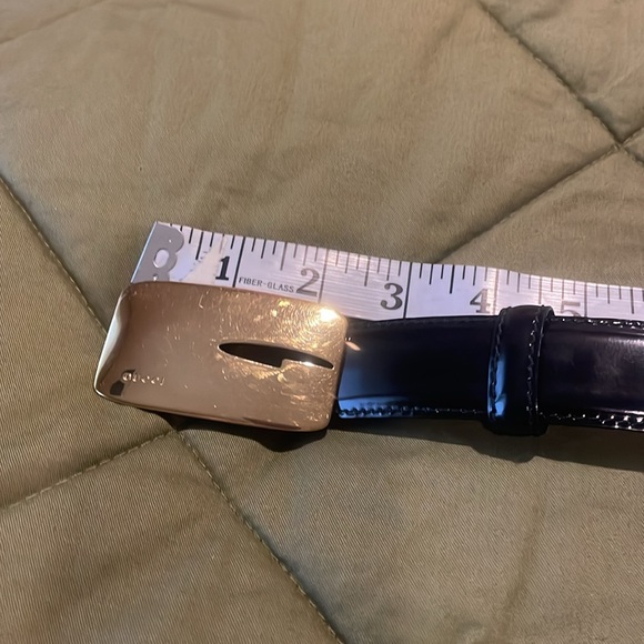 GUCCI black patten leather retro / vintage belt authentic - Picture 3 of 13